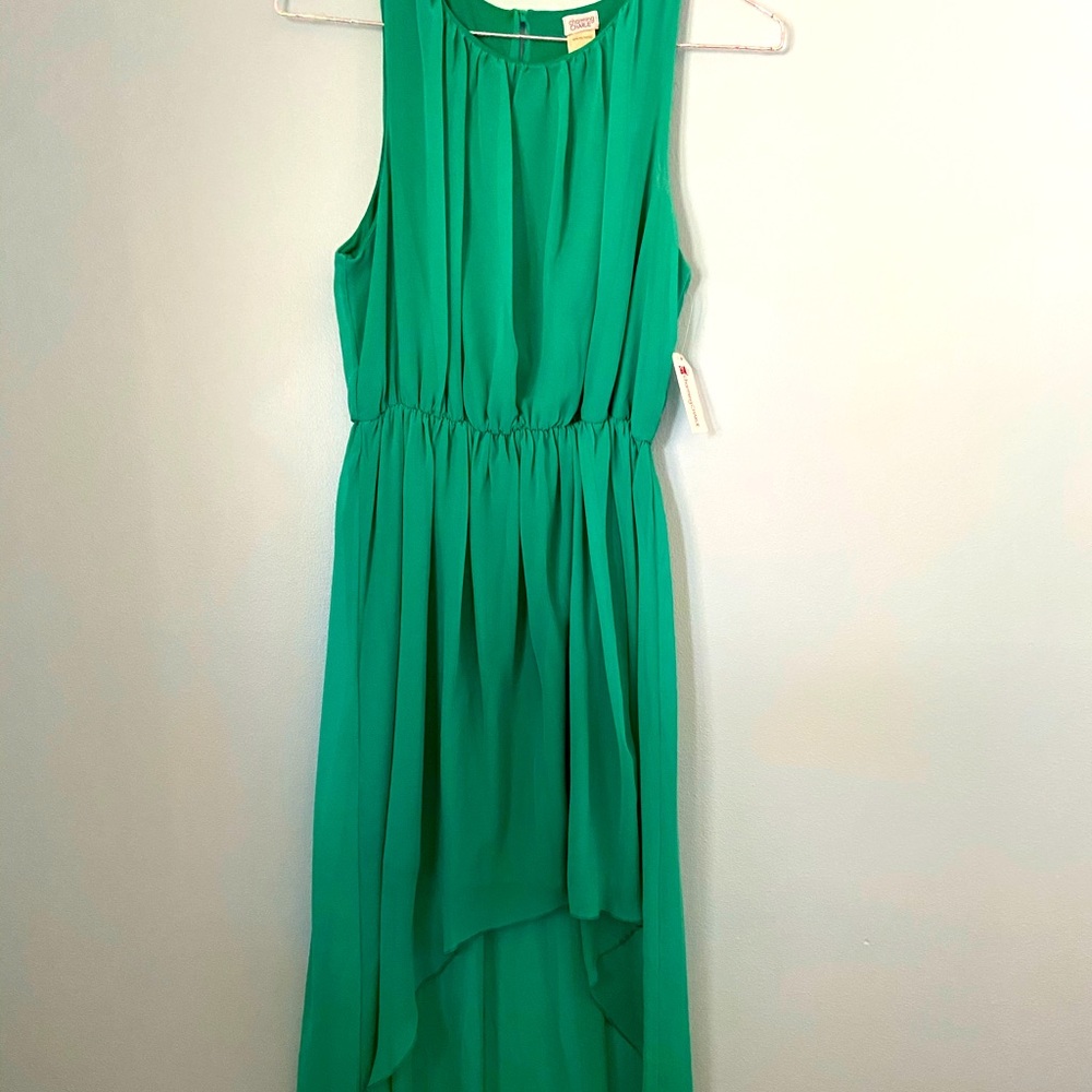 NWT High Low Green Dress